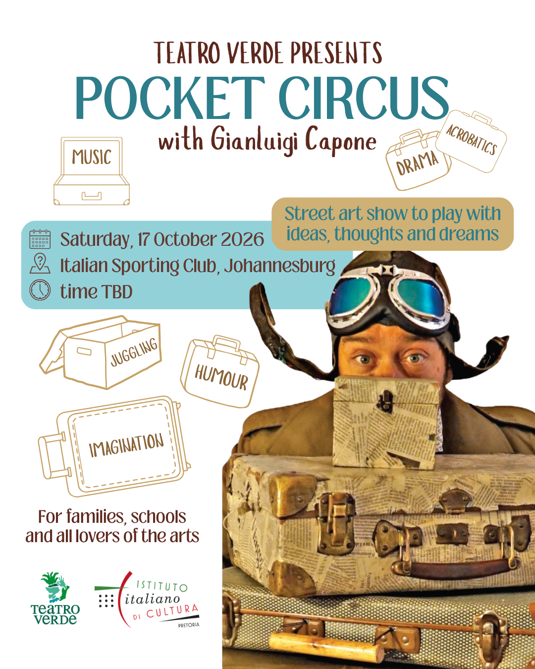 Poster Pocket Circus x It. Club Joburg 17 ott.